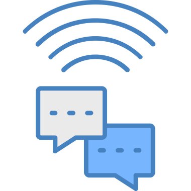 Konuş. Web simgesi basit illüstrasyon