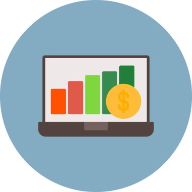 İş ve finans simgesinin vektör illüstrasyonu