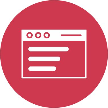 Web simgesi, basit vektör illüstrasyonu