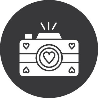 Kalp. Web simgesi basit tasarım