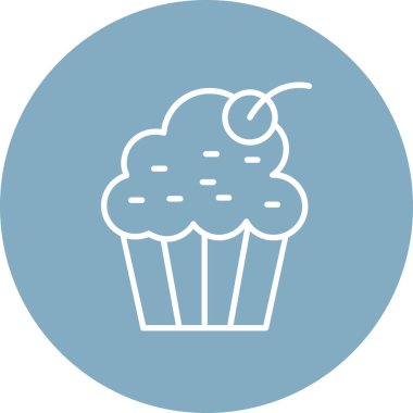 Kek. Web simgesi basit illüstrasyon