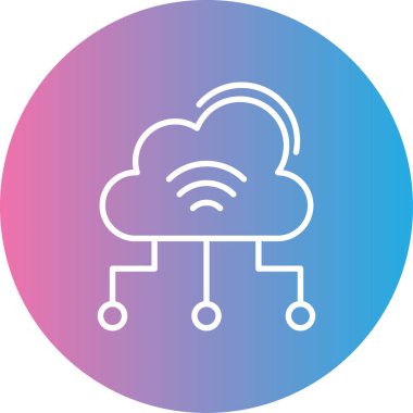 Bulut hesaplama simgesi vektör illüstrasyonu