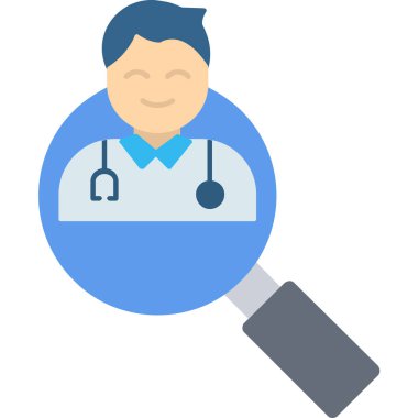 Doktor tıp ikonu düz stil