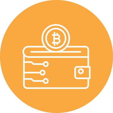 Web ve mobil için bitcoin vektör simgesi modern basit vektör çizimi