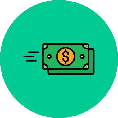 Dolar simgesi vektör illüstrasyonu