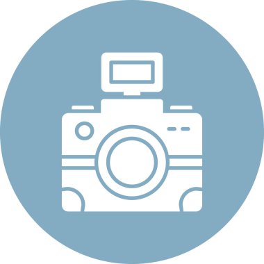 Fotoğraf Kamerası Simgesi. Vektör İllüstrasyonu