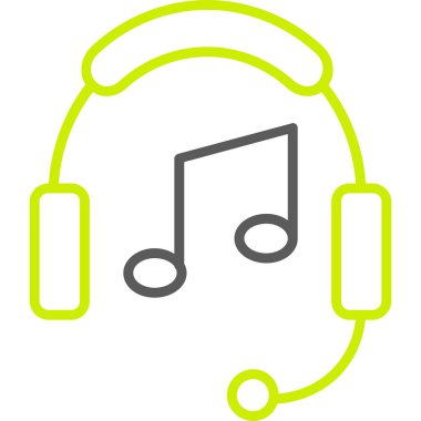 Müzik. Web simgesi basit illüstrasyon