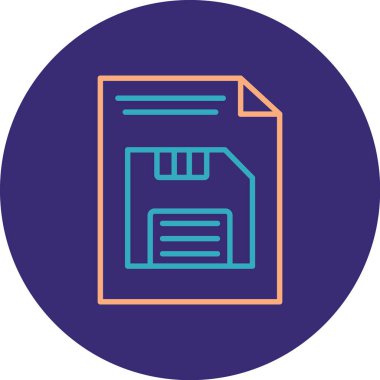 Dosya simgesinin vektör illüstrasyonu