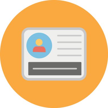 kimliği rozet simge vektör çizim