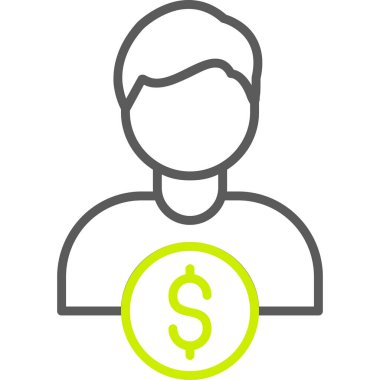 Dolar Adam vektör simgesi