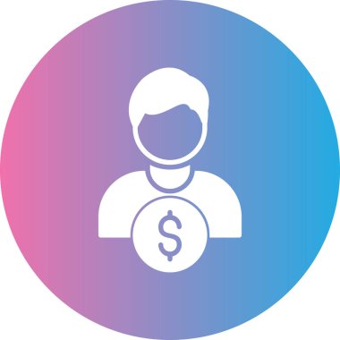 Dolar. Web simgesi basit illüstrasyon