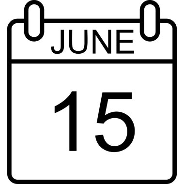 Takvim simgesi tasarımı, vektör illüstrasyonu