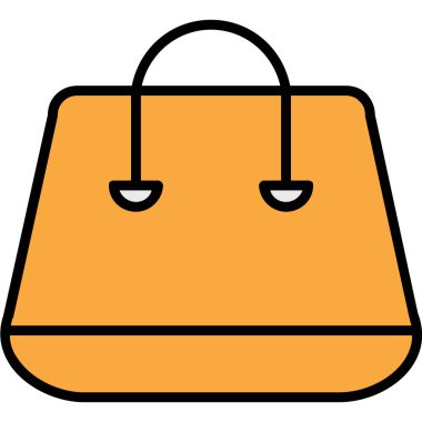 Alışveriş poşeti ikonu. vektör illüstrasyonu