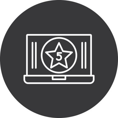 Dizüstü bilgisayar simgesi vektör çizimi