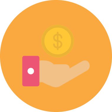 para vektörü düz renk simgesi