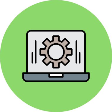 Bilgisayar. Web simgesi basit illüstrasyon