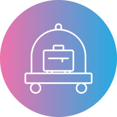 Bagaj. Web simgesi basit illüstrasyon