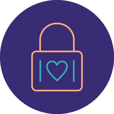 Kilit. Web simgesi basit illüstrasyon