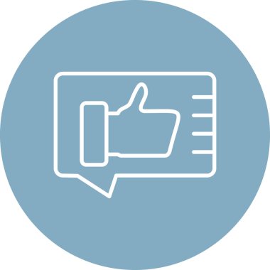 Başparmak yukarı yuvarlak vektör simgesi