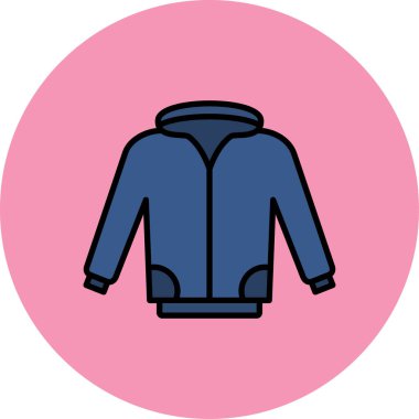 Ceket simgesi, vektör illüstrasyonu