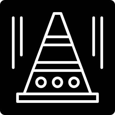 üçgen simgesi, satır tasarımı illüstrasyonu