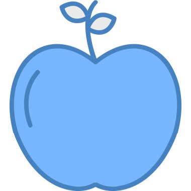 filedoutline tarzında meyve elması sağIıklı simgesi