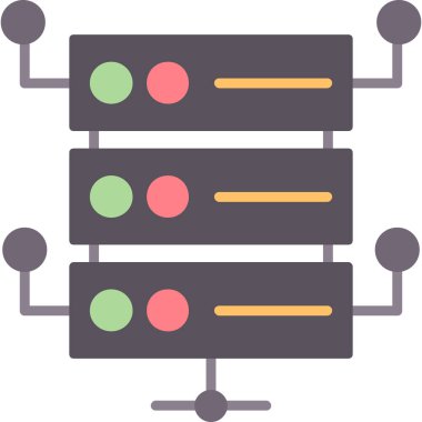 veri veritabanı ağ simgesi düz biçiminde