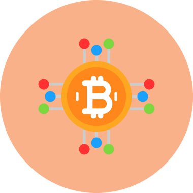 Bitcoin simgesi vektör illüstrasyonu