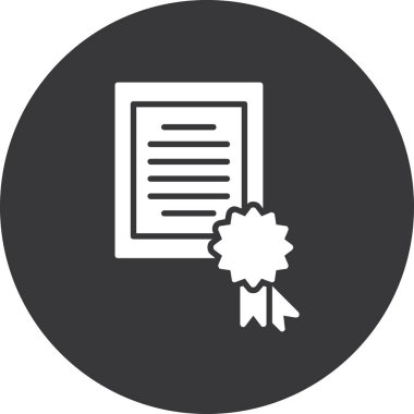 Diploma düz vektör simgesi