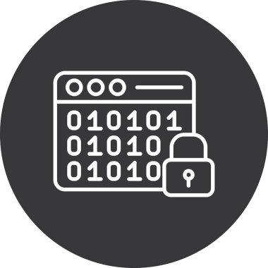 Veri Güvenlik simgesi vektör illüstrasyonu