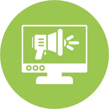 megafonlu video kamera, vektör simgesi