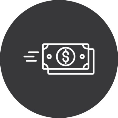 Dolar gagası simgesi beyaz arkaplanda izole edilmiş basit moda biçiminde.