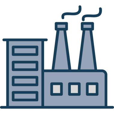 Fabrika fabrikası vektör simgesi