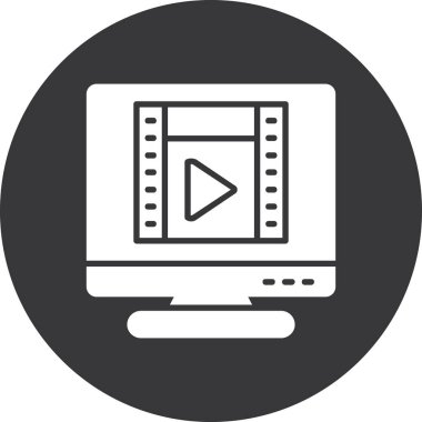 video simgesi vektör illüstrasyonu