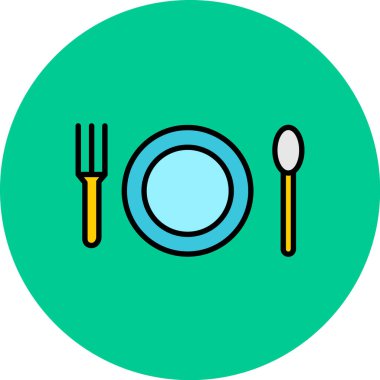 Restoran ve gıda sembolünün vektör çizimi