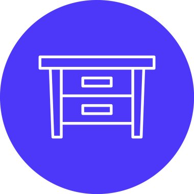 Masa. Web simgesi basit illüstrasyon