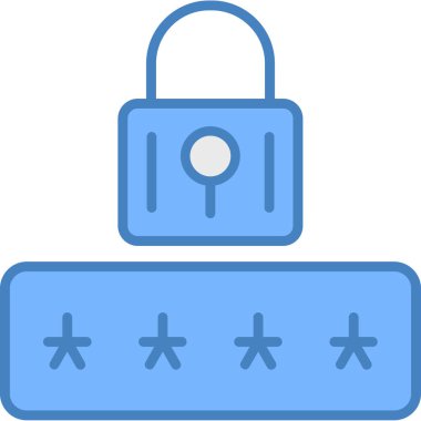 Parola kilidi parola simgesi - taslak biçimi