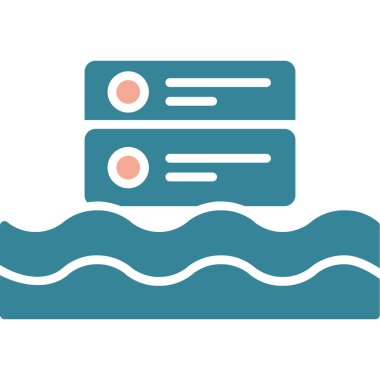 Bir yüzme simgesinin vektör illüstrasyonu