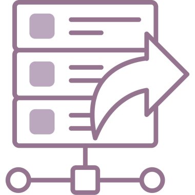 veri sunucu simgesi, basit vektör illüstrasyonu