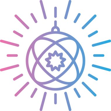 Çizgi vektör simgesi olan güzel ve eşsiz bir yıldız