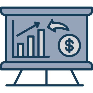 İş ve finans simge vektör.