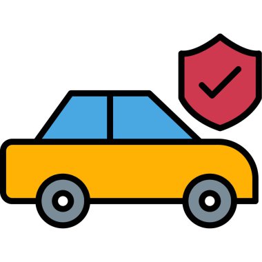 Araba sigortası. Basit resimleme