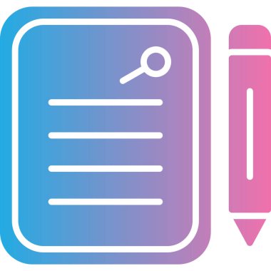 notepad ve kalem ikonu vektör illüstrasyon grafik tasarımı