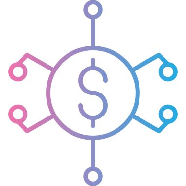 Dolar. Web simgesi basit illüstrasyon