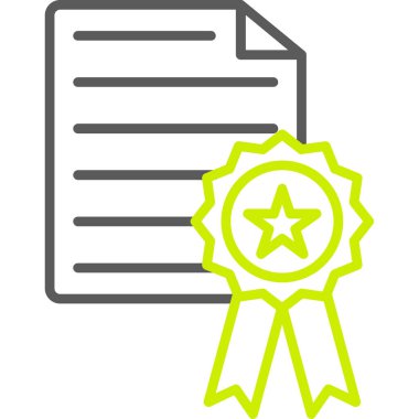 Onaylanmış sertifika vektör simgesi