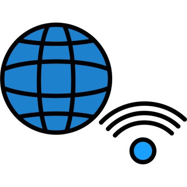 Kablosuz internet simgesi. vektör illüstrasyonu