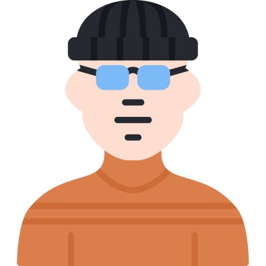 avatar erkek simgesi düz stil