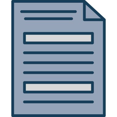 Belge. Web simgesi basit illüstrasyon