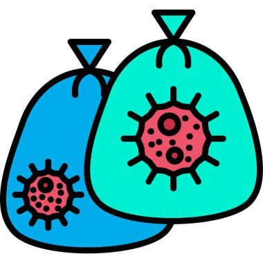 Virüs. Web simgesi basit tasarım