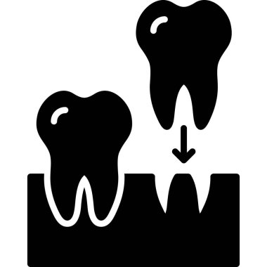 Diş. Web simgesi basit illüstrasyon